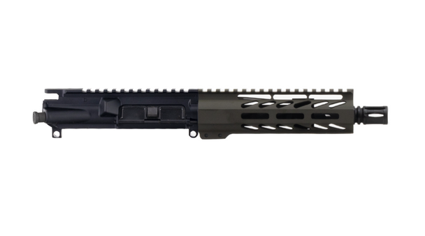 ALWAYS ARMED 7.5" BLACK 5.56 UPPER WITH 7" OD GREEN HANDRAIL