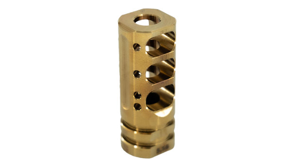 Andro Corp Gold Triple Port Muzzle Brake - 1/2x28