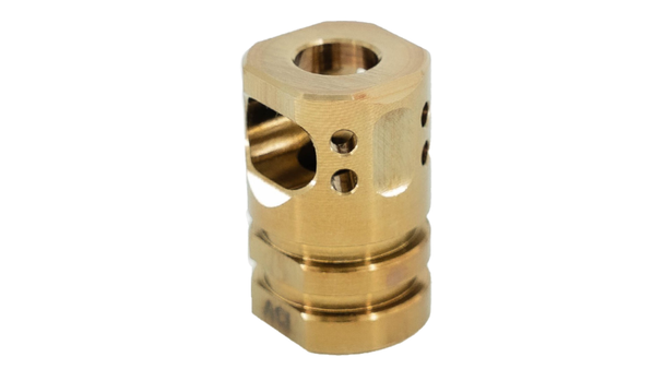 Andro Corp Gold Single Port Muzzle Brake - 1/2x28