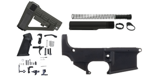AR-15 80% Lower With Fire/Safe Engravings | SBA4 | Mil-Spec LPK | Carbine Buffer Tube Kit AR-15 80% Lower With Fire/Safe Engravings | SBA4 | Mil-Spec LPK | Carbine Buffer Tube Kit