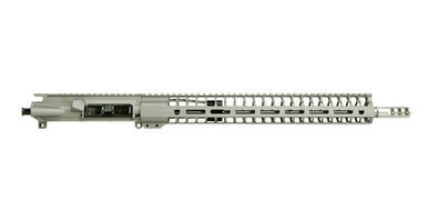 Mil-Spec 7075-T6 aluminum upper receiver with forward assist and dust cover in Titanium finish