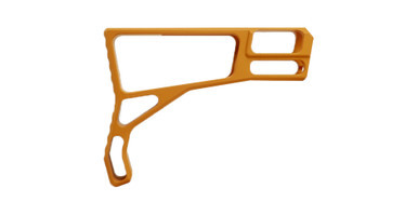 Tactical Dynamics Skeleton Stock in Tequila Sunrise Cerakote finish for Mil-Spec buffer tubes