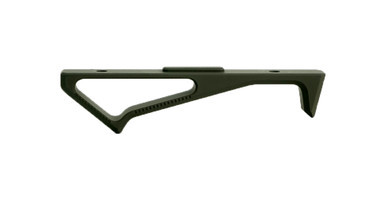 Tactical Dynamics angled foregrip in Magpul OD Green Cerakote finish, Low-profile 7075-T6 aluminum angled foregrip for M-LOK handguards in OD Green