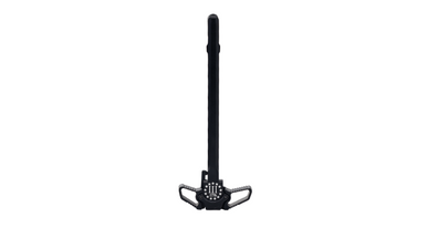 Custom laser engraved ambidextrous AR15 charging handle with 1776 graphic in hard coat black anodized finish