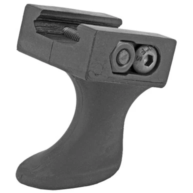 Side profile view of Ergo Grip Surestop tactical rail handstop showing hand positioning barrier