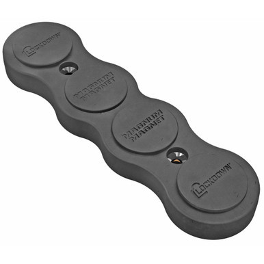 Lockdown Magnum Magnet in Black showing the compact non-marring overmolded body.