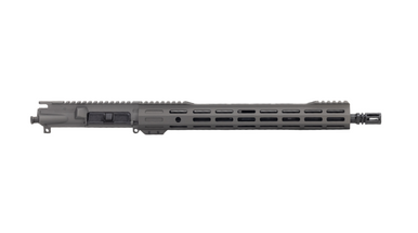 ALWAYS ARMED OCTO SERIES 16" .300 BLACKOUT UPPER RECEIVER - TUNGSTEN GRAY featuring a 15-inch M-LOK handguard and A2 flash hider.