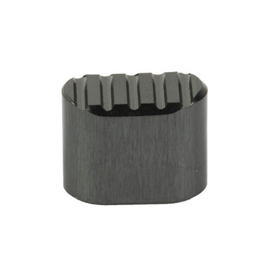 Armament AR-15 Magazine Release Button in Graphite with anti-slip horizontal grooves 
