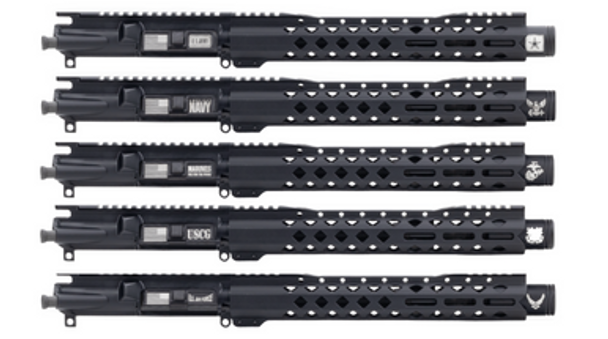 US MILITARY 10.5" 5.56 NATO FLASH CAN UPPER RECEIVER WITH 12" JESTER RAIL - BLACK