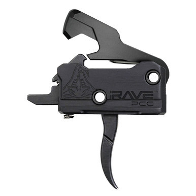 Rise Armament RAVE-PCC Trigger in black housing with included anti-walk pins.