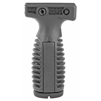 F.A.B. Defense TAL-4 Tactical Vertical Foregrip in Black mounted on a Picatinny rail.