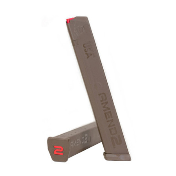 Amend2 A2-Stick 34rd Glock 9MM Magazine - FDE