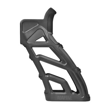 Adaptive Tactical Lightweight AR-15 Pistol Grip in Black - side view showing ergonomic 25 degree angle and aggressive texture