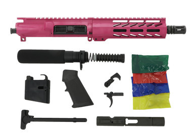 Always Armed 7.5 inch 9mm AR-9 Pistol Kit in Sig Pink Cerakote finish with M-LOK handguard and Colt magazine adapter block