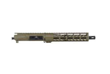 Always Armed 10.5 inch 300 Blackout upper receiver in Magpul FDE Cerakote finish with M-LOK handguard and A2 flash hider.