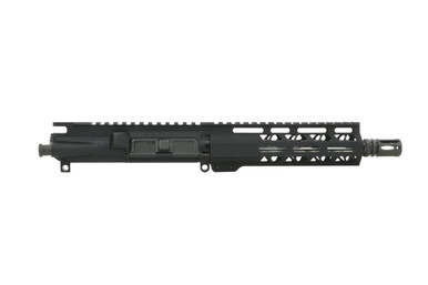 Always Armed 7.5 inch stainless steel 9mm TR Series upper receiver with black anodized finish and A2 flash hider.