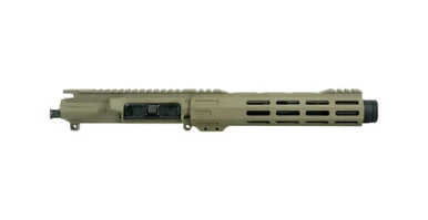 Always Armed Octo Series 7.5 inch 5.56 NATO upper receiver in Magpul FDE Cerakote with flash can muzzle device and 9.25 inch M-LOK handguard