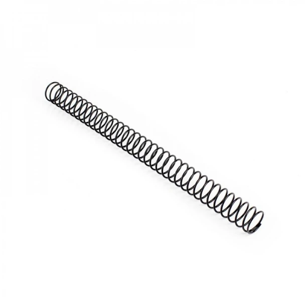 10.75-inch solid steel AR-15 carbine length recoil buffer spring with matte black corrosion-resistant finish.