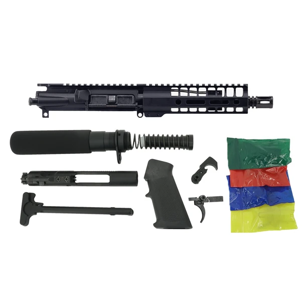 Always Armed 7.5" 5.56 NATO BR Series Pistol Kit complete with M16 BCG, lower parts kit, and 7-inch BR Series M-LOK handguard.