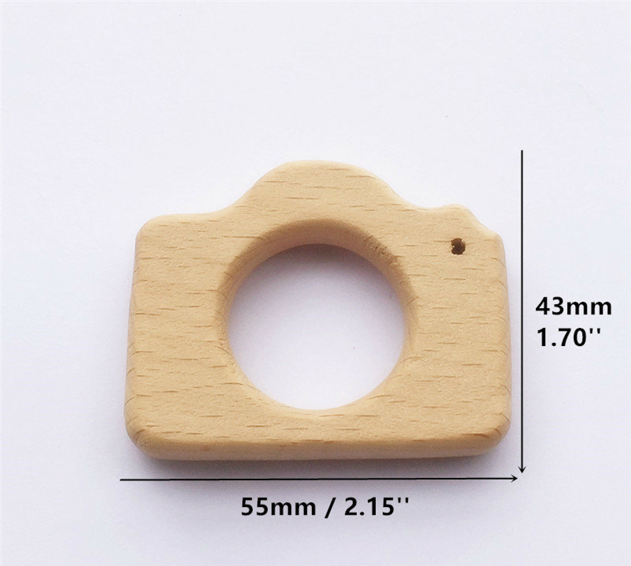 wooden camera teether