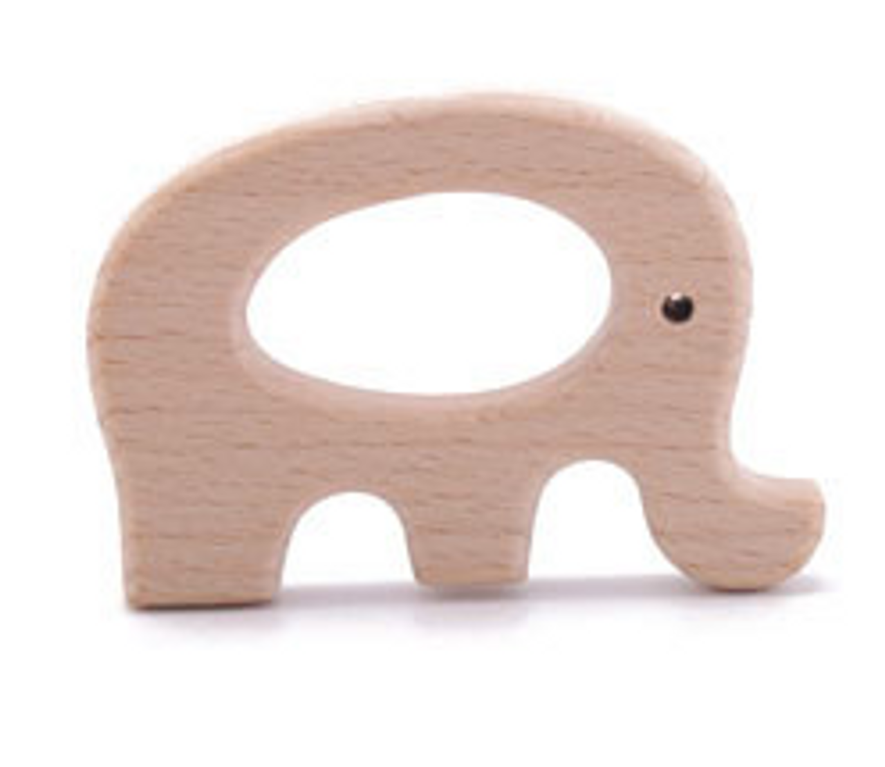 wooden elephant teether