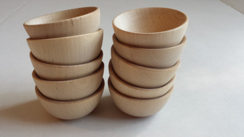 Miniature Wooden Bowls  2-1/2" 