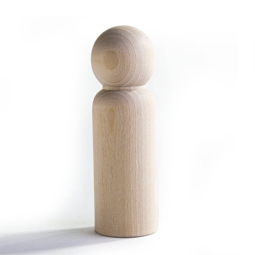 50 Little Wooden People Peg Doll - Man Body 3-9/16"