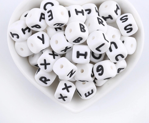 Silicone Alphabet Beads  - 104 pc