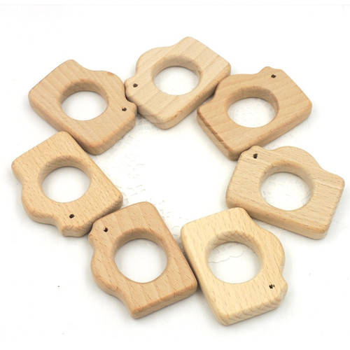 wooden camera teether