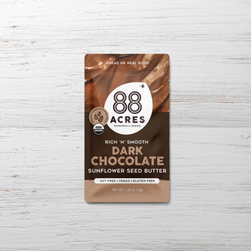 88 Acres Dark Chocolate Sunflower Seed Butter - 3oz Pouch - FINAL SALE BB MAY 23/24