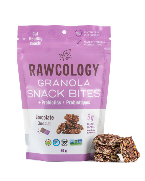 Rawcology Granola Snack Bites - Chocolate with Probiotics - FINAL SALE BB JUN 7/24