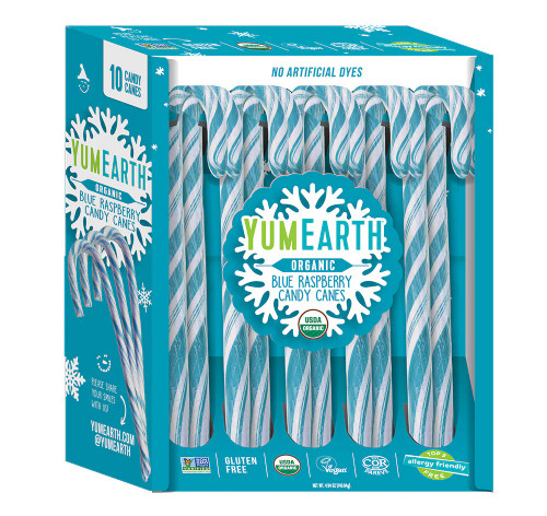 YumEarth Organic Blue Raspberry Candy Canes  YumEarth Organic Blue Raspberry Candy Canes