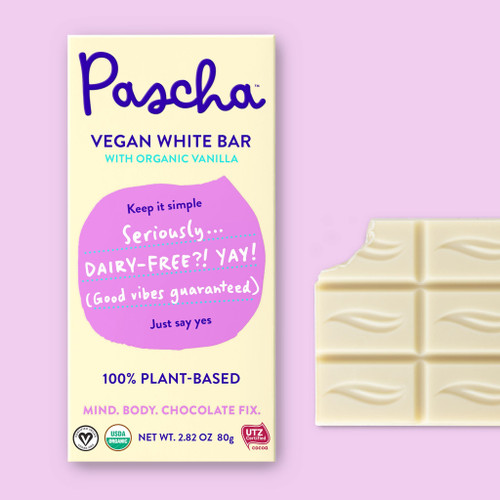 Pascha Organic White Vegan Bar - FINAL SALE - MINOR BOX DAMAGE