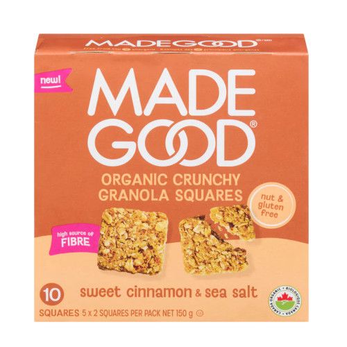 Made Good Organic Crunchy Squares - Sweet Cinnamon & Sea Salt