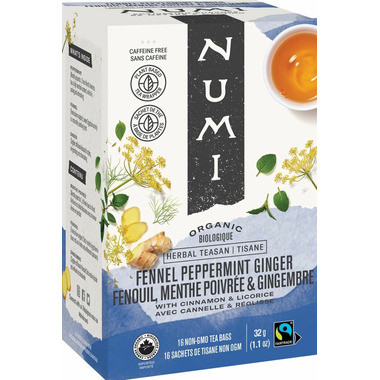 Numi Organic Bagged Tea - Fennel Peppermint Ginger