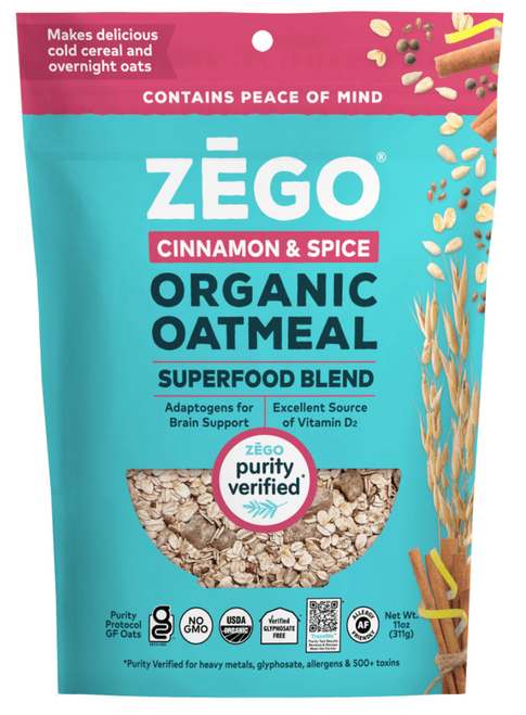 Zego Organic Oatmeal - Cinnamon & Spice