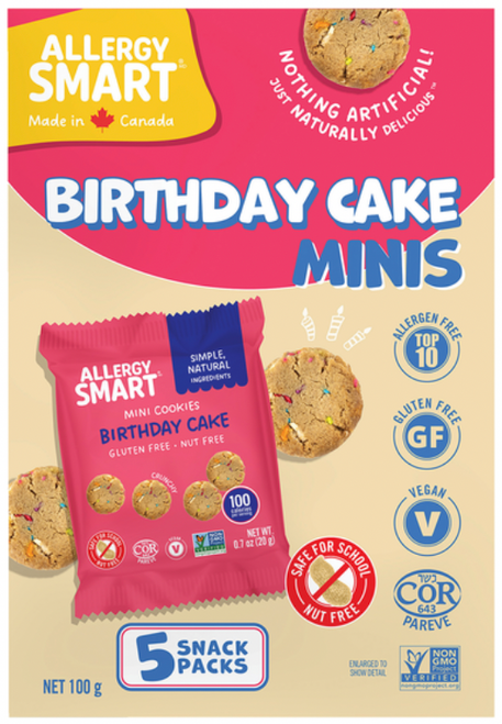 Allergy Smart Mini Cookies - Birthday Cake - FINAL SALE BB AUG 3/26