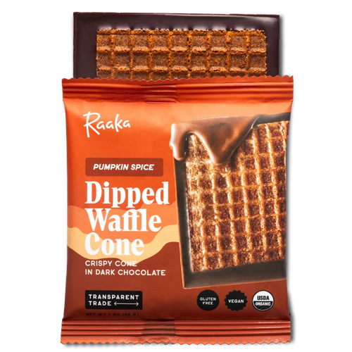 Raaka Pumpkin Spice Dipped Waffle Cone 