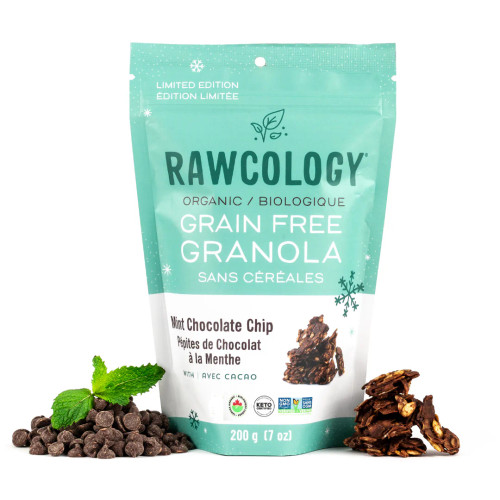 Rawcology Granola - Mint Chocolate Chip - LIMITED EDITION - FINAL SALE BB NOV 28/23