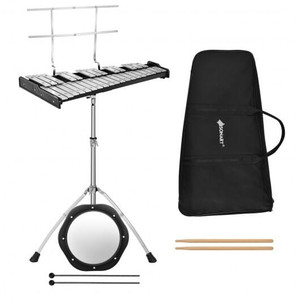 32 Note Glockenspiel Xylophone Percussion Bell Kit with Adjustable Stand B593-MU10064