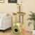 Freestanding Multi-level Avocado Cat Tower with Private Condo-Green - Color: Green D681-PV10258GN