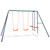 Swing Set Blue Steel and Plastic Ages 3-10 Durable Swing Set A949-91358