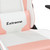 Gaming Chair White and Pink Faux leather, Metal, Plywood Adjustable A949-3143708