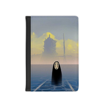 Spirited Away No Face Studio Ghibli Arts PU Faux Leather Passport Cover Wallet Black Holders Luggage Travel