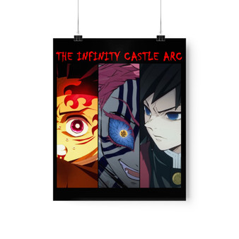 Demon Slayer Infinity Castle Arc Art Satin Silky Poster for Home Decor