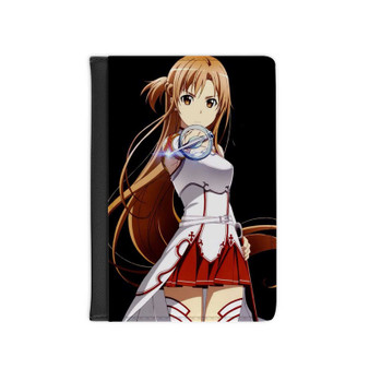 Sword Art Online Asuna PU Faux Leather Passport Cover Wallet Black Holders Luggage Travel