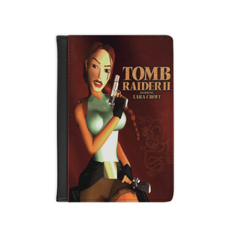 Tomb Raider Lara Croft PU Faux Leather Passport Cover Wallet Black Holders Luggage Travel