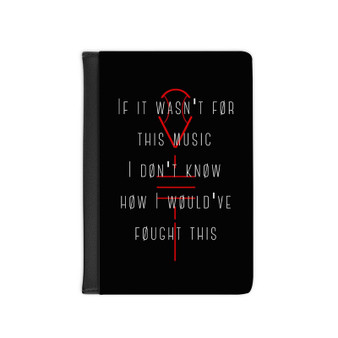 Twenty One Pilots Quotes PU Faux Leather Passport Cover Wallet Black Holders Luggage Travel