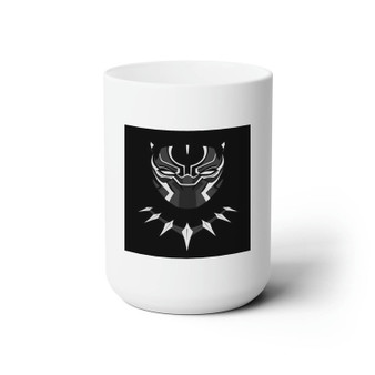 Black Panther Marvel Superheroes White Ceramic Mug 15oz Sublimation BPA Free