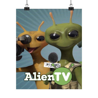 Alien TV Art Satin Silky Poster for Home Decor